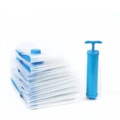 Vacuum Storage Bags (9Pack) Save 80% On Clothes Storage Space - Vacuum Sealer Bags For Comforters, Blankets, Bedding, Clothing - Compression Seal For Closet Storage. Pump For Travel.