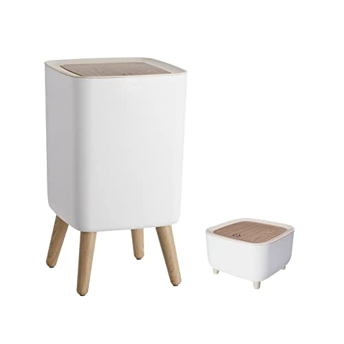 Small Trash Can With Lid, Bathroom Trash Can With Lid,2.6 Gallon Office Garbage Can Waste Basket With Push Button, Nordic Small Trash Bin For Bedroom, Toilet, Kitchen,Pet Proof Trash Can 11 Small Trash Can With Lid, Bathroom Trash Can With Lid,2.6 Gallon Office Garbage Can Waste Basket With Push Button, Nordic Small Trash Bin For Bedroom, Toilet, Kitchen,Pet Proof Trash Can - Image 11