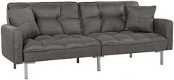 Casa Andrea Milano Llc Modern Plush Tufted Linen Fabric Splitback Living Room Sleeper Futon, Small, Dark Grey 12 Casa Andrea Milano Llc Modern Plush Tufted Linen Fabric Splitback Living Room Sleeper Futon, Small, Dark Grey -Songmics Furniture Shop 311M7kAUO S. AC