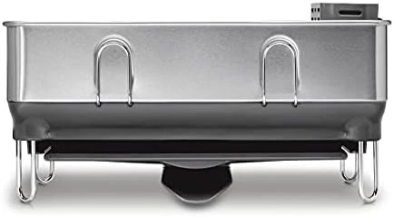 Simplehuman Compact Kitchen Dish Drying Rack With Swivel Spout, Fingerprint-Proof Stainless Steel Frame, Grey Plastic & 4.5 Liter / 1.2 Gallon Round Bathroom Step Trash Can, Brushed Stainless Steel 7 Simplehuman Compact Kitchen Dish Drying Rack With Swivel Spout, Fingerprint-Proof Stainless Steel Frame, Grey Plastic & 4.5 Liter / 1.2 Gallon Round Bathroom Step Trash Can, Brushed Stainless Steel - Image 7