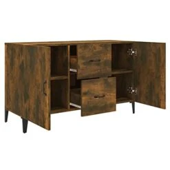 Youuihom Sideboard Living Room Decorative Furniture Kitchen Storage Cabinets Console Smoked Oak 39.4"x14.2"x23.6" Engineered Wood Suitable For Office, Home, Garage, Dining Room -Songmics Furniture Shop 311OI2YXMrL