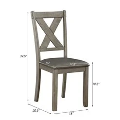 Lexicon Brielle 6-Piece Wood Dinette Set, Gray -Songmics Furniture Shop 311QO5uDenL