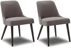 CHITA Mid-Century Modern Dining Chair, Upholstered Fabric Accent Chair,Set Of 2, Ivory 22 CHITA Mid-Century Modern Dining Chair, Upholstered Fabric Accent Chair,Set Of 2, Ivory -Songmics Furniture Shop 311RovKE2lL. AC