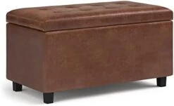SIMPLIHOME Cosmopolitan 34 Inch Wide Rectangle Lift Top Storage Ottoman In Upholstered Stone Grey Tufted Faux Leather, Footrest Stool, Coffee Table For The Living Room, Bedroom And Kids Room -Songmics Furniture Shop 311Sh4Nk9wL. AC