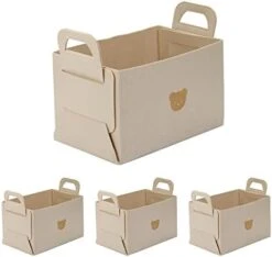 BDZBREN 4Pack Linen Storage Bins，Storage Containers For Organizing Clothing, Jeans, Toys, Shelves, Closet, Wardrobe - Closet Organizers And Storage，Foldable Large Storage Boxes Baskets With Window -Songmics Furniture Shop 311WO3dSUnL. AC