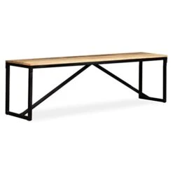 Tidyard Wooden Bench Industrial Style Mango Wood Seat Dining Table Bench With Steel Legs For Entryway, Dining Room, Kitchen, Living Room, Home Furniture 63 X 13.8 X 17.7 Inches (W X D X H) -Songmics Furniture Shop 312FhjIU9TL