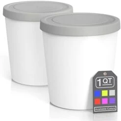 BALCI - Premium Ice Cream Containers (2 Pack - 1 Quart Each) Perfect Freezer Storage Tubs With Lids For Ice Cream, Sorbet And Gelato! - Blue -Songmics Furniture Shop 312RYx4311L. AC
