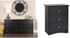 Prepac Sonoma 6 Drawer Double Dresser For Bedroom, Espresso & Fremont Nightstand, Tall 3-Drawer, Espresso -Songmics Furniture Shop 312YmB0wgyL. AC