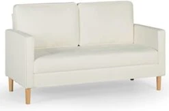 AILEEKISS Mid-Century Sectional Sofa Sets 3 Pieces Faux Leather Loveseat Couches With 2 USB Living Room Furniture Accent Arm Chairs For Small Space, Apartment, Office (1-Seater+1-Seater+3-Seater) -Songmics Furniture Shop 312qJODuroL. AC