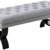 Christopher Knight Home Scarlett Fabric Ottoman Bench, Light Grey 17.25”D X 41.00”W X 16.75”H