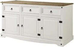Wood Buffet Sideboard Corona Snow | Furniture Dash, White -Songmics Furniture Shop 313NzFmdVmL. AC 1