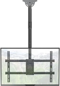 WALI Ceiling TV Mount, Full Motion Adjustable TV Mount Bracket Fits Most Ultrawide LED, LCD, OLED 4K TVs 37 To 70 Inch, Up To 110lbs, VESA 600x400mm (CM3770), Black -Songmics Furniture Shop 313UrafzGWL. AC