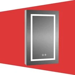 Blossom Recessed Or Surface LED Mirror Medicine Cabinet With Lights, LED Medicine Cabinet With Defogger (24x32/Right Hinge) -Songmics Furniture Shop 313ra3mDCZL. AC 1