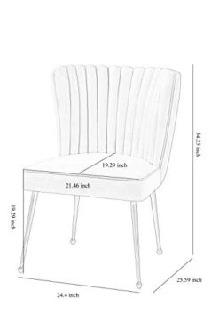 MEXIYA Sansa Dining Chair Modern Light Grey Accent Chair Easy Clean Velvet Upholstered Side Chair With Brushed Gold Legs 11 MEXIYA Sansa Dining Chair Modern Light Grey Accent Chair Easy Clean Velvet Upholstered Side Chair With Brushed Gold Legs -Songmics Furniture Shop 3147M1zwJiL