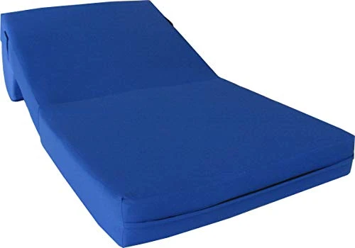 D&D Futon Furniture Royal Blue Sleeper Chair Folding Foam Bed Sized 6" Thick X 32" Wide X 70" Long, Studio Guest Foldable Chair Beds, Foam Sofa, Couch, High Density Foam 1.8 Pounds. 3 D&D Futon Furniture Royal Blue Sleeper Chair Folding Foam Bed Sized 6" Thick X 32" Wide X 70" Long, Studio Guest Foldable Chair Beds, Foam Sofa, Couch, High Density Foam 1.8 Pounds. - Image 3