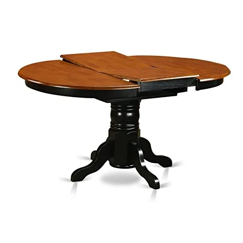 East West Furniture Dinner KET-BLK-TP Mid Century Dining Table With Cherry Oval Tabletop And 60 X 42 X 30-Black Finish 3 East West Furniture Dinner KET-BLK-TP Mid Century Dining Table With Cherry Oval Tabletop And 60 X 42 X 30-Black Finish - Image 3