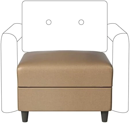 LLappuil Modular Sofa Middle Module With Storage For Customizable Sectional Couch, Accent Armless Chair, Waterproof, Anti-Scratch And Antistatic Fabric Sectional, Brown 14 LLappuil Modular Sofa Middle Module With Storage For Customizable Sectional Couch, Accent Armless Chair, Waterproof, Anti-Scratch And Antistatic Fabric Sectional, Brown - Image 14