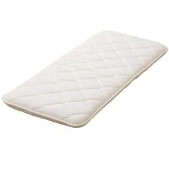 EMOOR Long Cushion, Mini Futon Mattress, Medium Size 26x59x3in, White, Made In Japan