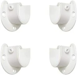 FYTRONDY White Edition Stainless Steel Closet Rod Bracket, U-Shaped Open Type Socket Bracket, Wardrobe Bracket, Shower Curtain Rod Pole End Supports Sockets Flange (1-1/4 INCH, 4 Pack) 11 FYTRONDY White Edition Stainless Steel Closet Rod Bracket, U-Shaped Open Type Socket Bracket, Wardrobe Bracket, Shower Curtain Rod Pole End Supports Sockets Flange (1-1/4 INCH, 4 Pack) -Songmics Furniture Shop 314nTbpIQeL. AC