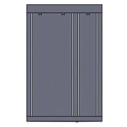 Volowoo Portable Closet Wardrobe,67'' Closet Storage Organizer Rack With Shelves And Cover For Hanging Clothes, Non-Woven Fabric, Quick And Easy To Assembly (Gray) -Songmics Furniture Shop 314tgT0pHoL