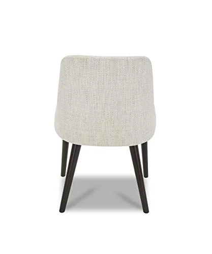 CHITA Mid-Century Modern Dining Chair, Upholstered Fabric Accent Chair,Set Of 2, Ivory 4 CHITA Mid-Century Modern Dining Chair, Upholstered Fabric Accent Chair,Set Of 2, Ivory - Image 4