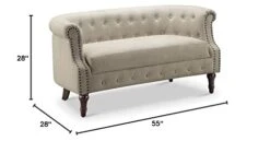 Rosevera Edmeston Loveseat, Beige -Songmics Furniture Shop 3151KKC8J3L