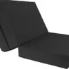 D&D Futon Furniture Trifold Foam Bed, Folding Ottoman Mattress (Black, Queen Size (6 X 60 X 80))