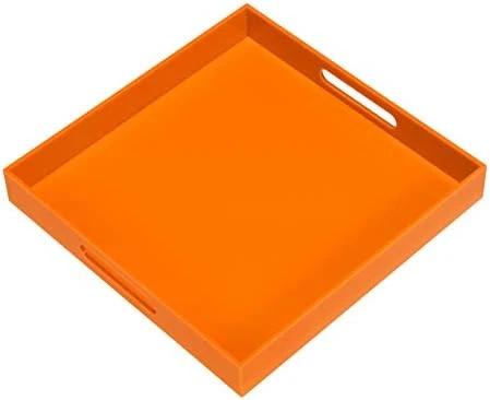 Glossy White Sturdy Acrylic Serving Tray With Handles-12x20 Inch-Serving Coffee Appetizer Breakfast-Kitchen Countertop Tray-Makeup Drawer Organizer-Vanity Table Tray-Ottoman Tray-Decorative Tray 9 Glossy White Sturdy Acrylic Serving Tray With Handles-12x20 Inch-Serving Coffee Appetizer Breakfast-Kitchen Countertop Tray-Makeup Drawer Organizer-Vanity Table Tray-Ottoman Tray-Decorative Tray - Image 9