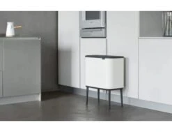 Brabantia 313547 Bo Touch Trash Can Recycling, With 2 Inner Buckets, 3 + 6 Gallon/11 + 23 Liter