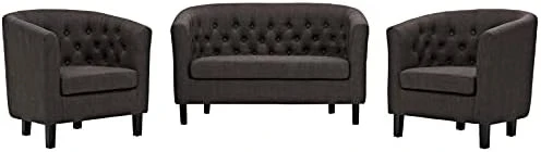 Modway Prospect Upholstered Fabric Living Room, Loveseat And Two Armchairs Set, Azure 12 Modway Prospect Upholstered Fabric Living Room, Loveseat And Two Armchairs Set, Azure - Image 12