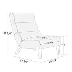 Watson & Whitely Modern Accent Chair, Armless Lounge Chair For Living Room And Bedroom, Fabric Upholstered Chair With Solid Wooden Legs, Grey (Multi-Colored) -Songmics Furniture Shop 315uLIsAufL