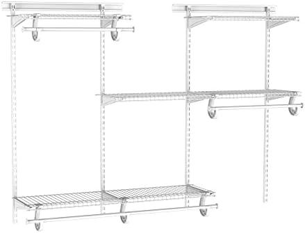 ClosetMaid ShelfTrack Wire Closet Organizer System, Adjustable From 4 To 6 Ft., With Shelves, Clothes Rods, Hardware, Durable Steel, White 10 ClosetMaid ShelfTrack Wire Closet Organizer System, Adjustable From 4 To 6 Ft., With Shelves, Clothes Rods, Hardware, Durable Steel, White - Image 10
