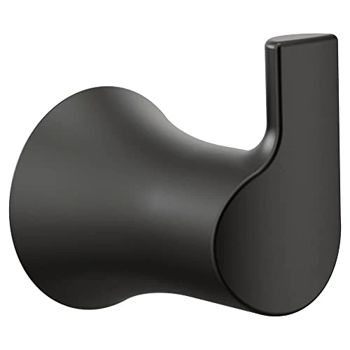 Moen Doux Matte Black Single Robe Hook, YB0203BL 1 Moen Doux Matte Black Single Robe Hook, YB0203BL