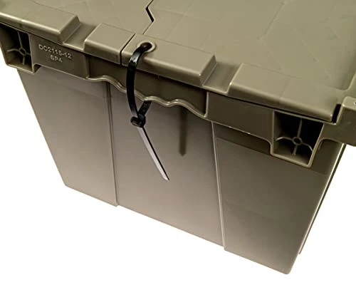 TEJAL 12 Gallon Commercial Flip Top Tote Storage Container (PACK OF 2) Industrial Plastic Storage Tote With Hinged Attached Lid (22.05 In. L X 15.40 In. W X 12.88 In. H) - Grey 2 TEJAL 12 Gallon Commercial Flip Top Tote Storage Container (PACK OF 2) Industrial Plastic Storage Tote With Hinged Attached Lid (22.05 In. L X 15.40 In. W X 12.88 In. H) - Grey - Image 2