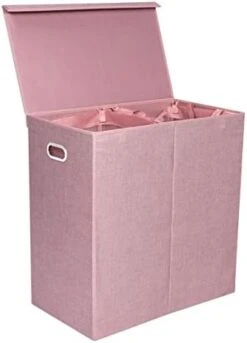 Double Laundry Hamper With Lid | Removable Mesh Bags | Dual Compartment Clothes Hamper | Grey -Songmics Furniture Shop 316ZZ6qN2OL. AC