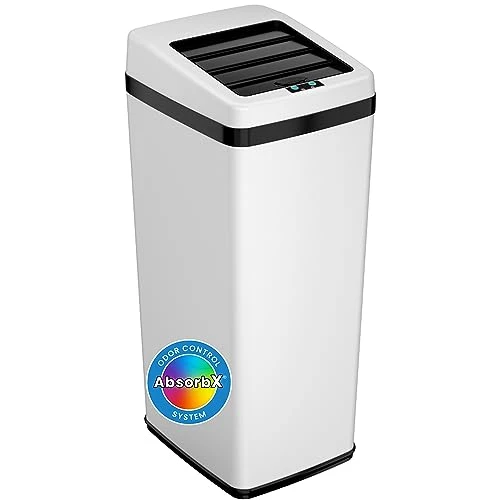 ITouchless 13 Gallon And 2.5 Gallon Automatic Touchless Sensor Kitchen Cans With Odor Control System, Stainless Steel, Includes 10 Premium Bags, CDZT02BG10 8 ITouchless 13 Gallon And 2.5 Gallon Automatic Touchless Sensor Kitchen Cans With Odor Control System, Stainless Steel, Includes 10 Premium Bags, CDZT02BG10 - Image 8