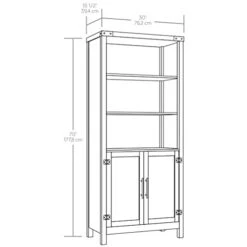 Sauder Bridge Acre Rustic Farmhouse Library, Orchard Oak Finish 5 Sauder Bridge Acre Rustic Farmhouse Library, Orchard Oak Finish -Songmics Furniture Shop 31773OGXqOL