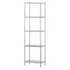 Susici 5 Shelf Adjustable Heavy Duty Storage Shelving Unit Changeable Assembly Floor Standing Carbon Steel Storage Organizer Wire Rack Black Perfect For Kitchen Office Garage Silver