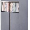 SLEEPING LAMB 43'' Garment Bag Organizer Storage With Clear PVC Windows Garment Rack Cover Well-Sealed Hanging Closet Cover For Suits Coats Jackets, Grey (Hanging Rod Not Included)