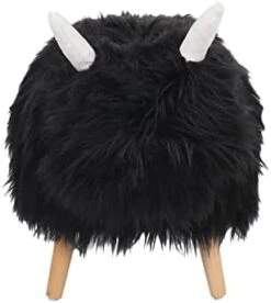 Christopher Knight Home Kamla Furry Yak Ottoman, White, Natural Finish -Songmics Furniture Shop 317AExJdjdL. AC