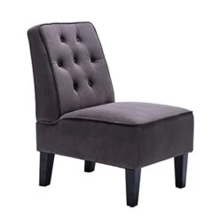Annjoe Armless Accent Chair, Button Tufted Slipper Chair Side Chair Single Sofa For Dining Room Living Room Bedroom Funiture (Set Of 2) -Songmics Furniture Shop 317EMh99GLL