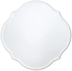 Better Bevel 23.5" X 30.5" Frameless Scalloped Oval Mirror | 1" Beveled Edge | Bathroom Wall Mirror 5 Better Bevel 23.5" X 30.5" Frameless Scalloped Oval Mirror | 1" Beveled Edge | Bathroom Wall Mirror -Songmics Furniture Shop 317IomZNZ8L. AC