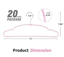 TOPIA HANGER Non Slip Hanger 20 Pack, Metal Clothes Hangers Space Saving, Heavy Duty Rubber Coated Wire Hanger For Coat, Shirt, Dress, Pants-Pink, CT12P 14 TOPIA HANGER Non Slip Hanger 20 Pack, Metal Clothes Hangers Space Saving, Heavy Duty Rubber Coated Wire Hanger For Coat, Shirt, Dress, Pants-Pink, CT12P -Songmics Furniture Shop 317hzkiXS0S