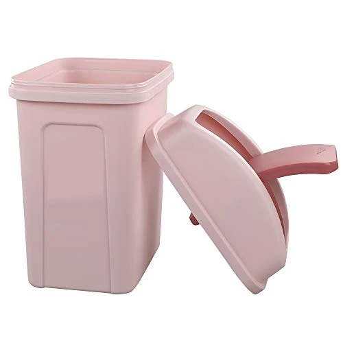 Nicesh 2.6 Gallon/ 10 L Trash Can With Swing Lid, Plastic Swing Top Trash Can (Pink) 1 Nicesh 2.6 Gallon/ 10 L Trash Can With Swing Lid, Plastic Swing Top Trash Can (Pink)