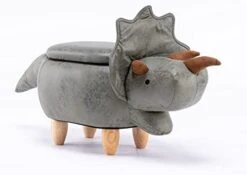 Home 2 Office Cow Ottoman For Kids' Bedroom, Playroom, Nursery, And Living Room, Animal Ottoman With Storage, Footstool For Kids, Black/White -Songmics Furniture Shop 318VgUmQENL. AC