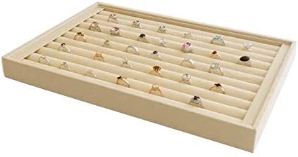 Large Beige Premium Quality Velvet Glasses Box Tray Stackable Practical Trade Show Home Use Jewelry Display Organizer 14 Large Beige Premium Quality Velvet Glasses Box Tray Stackable Practical Trade Show Home Use Jewelry Display Organizer - Image 14