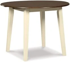 Signature Design By Ashley Woodanville Cottage 40" Round Drop Leaf Dining Table, Cream & Brown 13 Signature Design By Ashley Woodanville Cottage 40" Round Drop Leaf Dining Table, Cream & Brown -Songmics Furniture Shop 318e2dOUVqL. AC