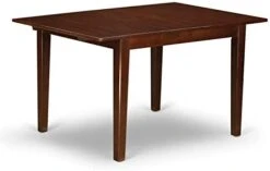 East West Furniture Mid Century NFT-BLK-T Modern Table Rectangular Tabletop And 53.5 X 31.5 X 29-Black Finish -Songmics Furniture Shop 318eInFUVaL. AC 1