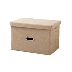 GULRUH Storage Basket, Foldable Storage Box Storage Box Cloth Box Closet Storage Box Finishing Box Household Clothes Clothing Storage Box Foldable Box 32*24*18cm/50*35*31cm ( Color : Brown , Size : Sm