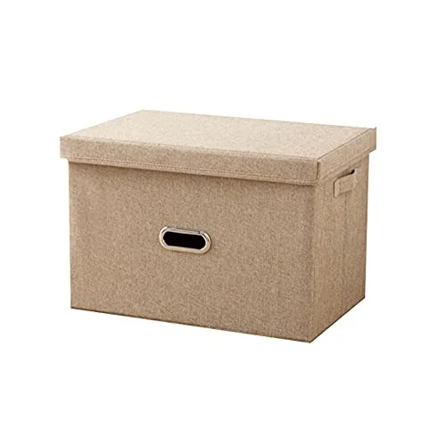 GULRUH Storage Basket, Foldable Storage Box Storage Box Cloth Box Closet Storage Box Finishing Box Household Clothes Clothing Storage Box Foldable Box 32*24*18cm/50*35*31cm ( Color : Brown , Size : Sm 1 GULRUH Storage Basket, Foldable Storage Box Storage Box Cloth Box Closet Storage Box Finishing Box Household Clothes Clothing Storage Box Foldable Box 32*24*18cm/50*35*31cm ( Color : Brown , Size : Sm
